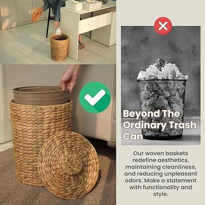 4 Gallons Wicker Waste Basket - Image 6