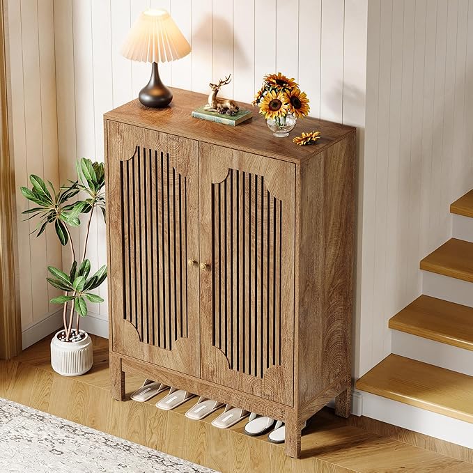 Tribesigns Shoe Cabinet with Doors, 5-Tier Shoe Storage Cabinet with Adjustable - Image 5
