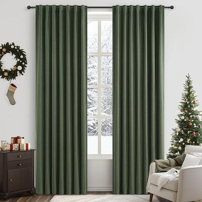 Dark Green Curtains 84 Inches Long - Image 2