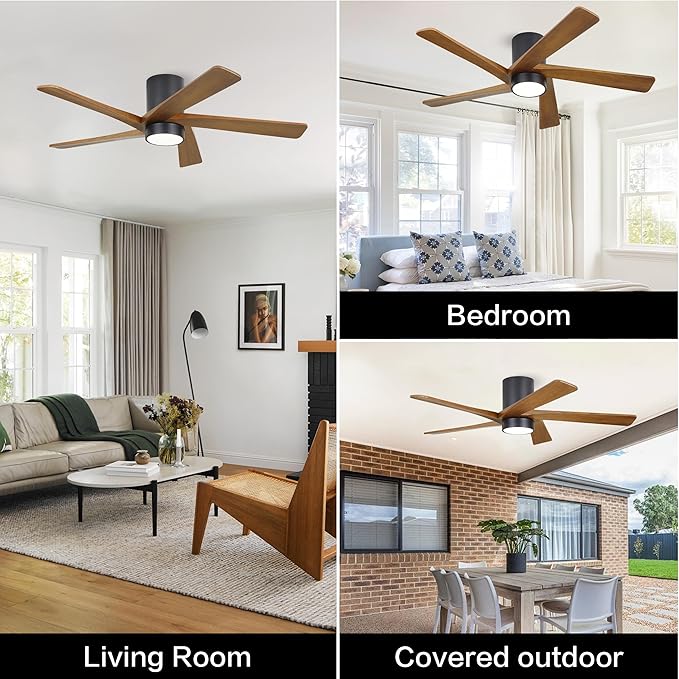 WINGBO 54 Inch Flush Mount DC Ceiling Fan - Image 8