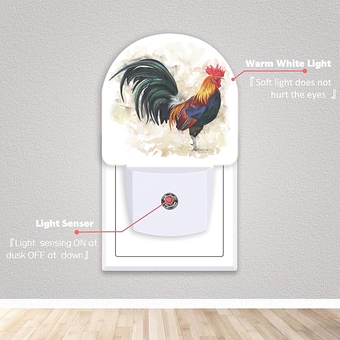 Axxitude Roosters Night Lights Plug into Wall - Image 2