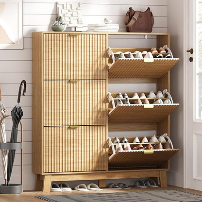 Shoe Cabinet Storage for Entryway by HUANLEGO