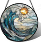 DASTOLL Stained Glass Window Hanging, and Mom 14.9x14.9 in by DASTOLL