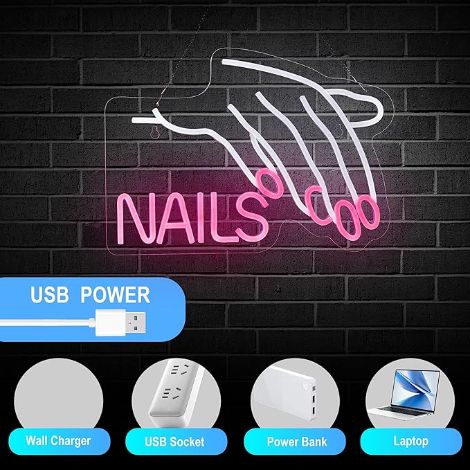 Nails Salon Neon Sign Dimmable Neon Light - Image 5