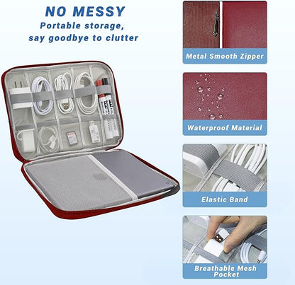 Electronics Organizer, Travel Cord Organizer Pouch, Portable Cable Organizer - Image 2