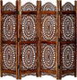 Lightnpro Wood Heart Design Handmade Hinged Foldable Partition 4 Panel Room by Lightnpro