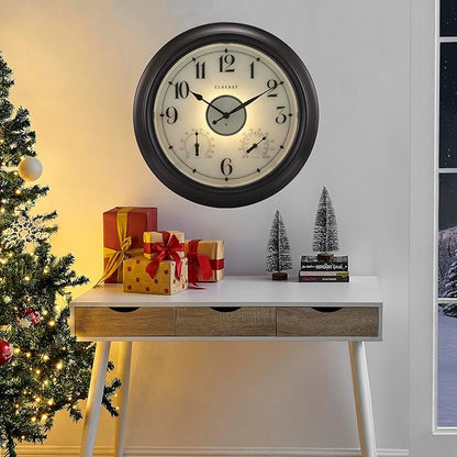 CLXEAST Illuminated Indoor Outdoor Clocks Waterproof 18 inch - Image 6