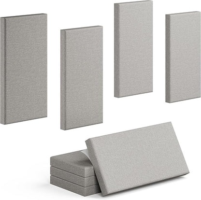 4 Pack High-Density Core with Fabric Cover Acoustic Panels – 24×12×2 In by Amantech