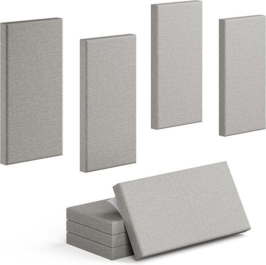 4 Pack High-Density Core with Fabric Cover Acoustic Panels – 24×12×2 In by Amantech