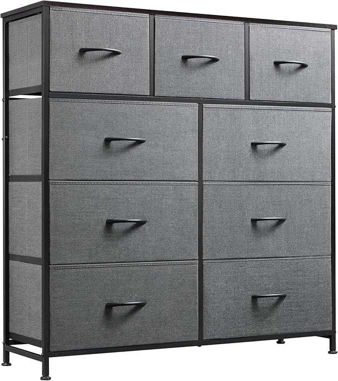 WLIVE 9-Drawer Dresser, Fabric Storage Tower by WLIVE