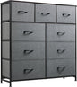 WLIVE 9-Drawer Dresser, Fabric Storage Tower by WLIVE