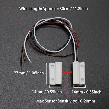 VictorsHome Magnetic Reed Switch NC NO COM Surface Mount Wired Door Window - Image 2