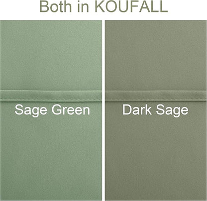 KOUFALL Sage Green Blackout Window Curtains - Image 3