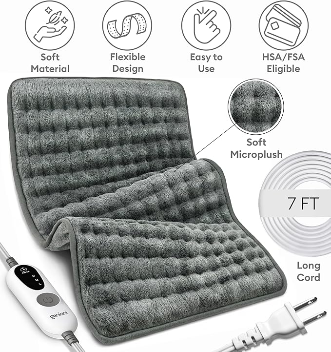 GENIANI Electric Heating Pad for Back Pain & Cramps Relief, Electric Throw - Image 7