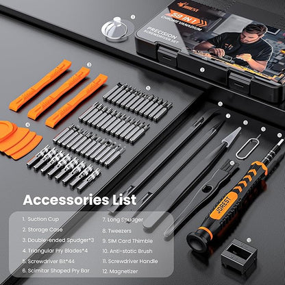 JOREST 59Pcs Small Precision Screwdriver Set - Image 6