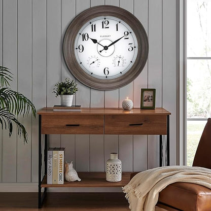 CLXEAST 24 Inch LED Illuminated Outdoor Clocks Waterproof - Image 9