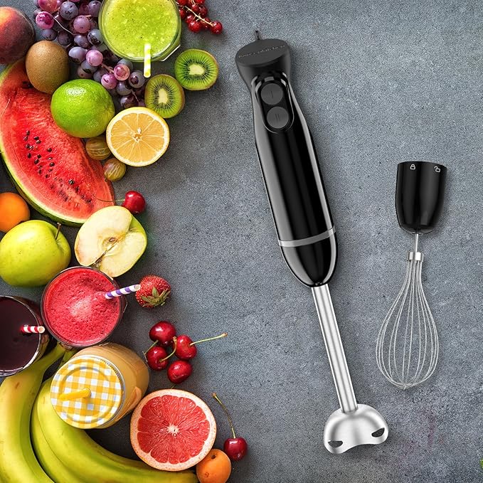 Bonsenkitchen Immersion Blender Handheld, 2 Mixing Speed Hand Blender Electric - Image 7