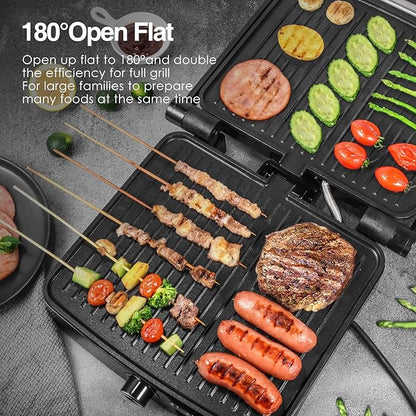 OSTBA Panini Press Grill with Adjustable Temperature, 4-Slice Indoor Grill - Image 6