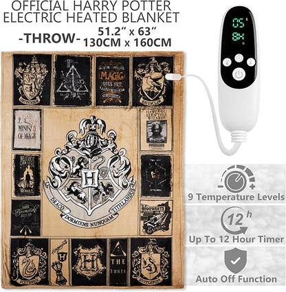 Harry Potter Gifts Heated Blanket Electric, Luxurious Soft Fleece Throw - Image 2