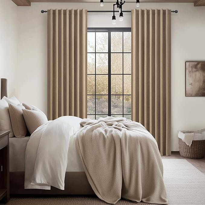 Rust Brown Extra Long Custom 100 Inch Curtains, 100% Blackout Curtain - Image 6