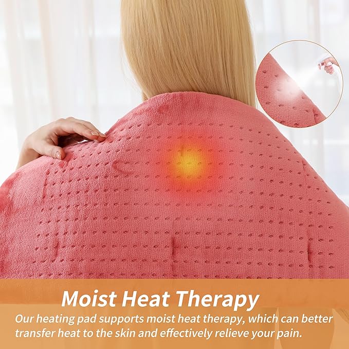 Massaging Weighted Heating Pad for Back Pain Relief, Heating Pads for Neck - Image 5