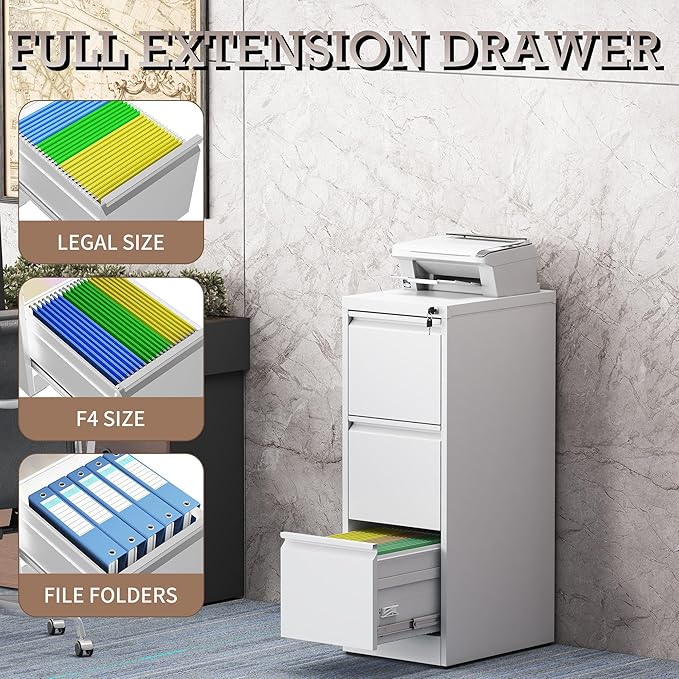 3 Drawer Vertical File Cabinet - Image 5