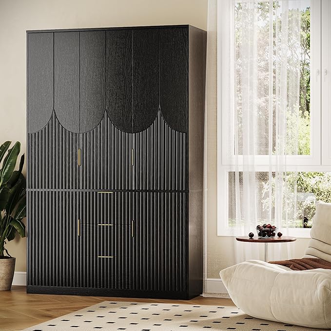 71" Wardrobe Armoire Wooden Closet by TOKSOM