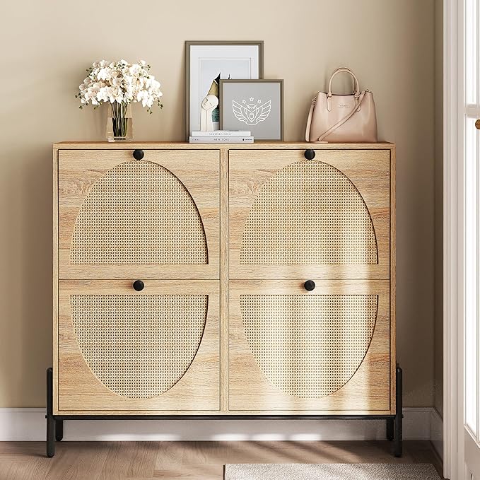 IRONCK Rattan Shoe Cabinet Storage - Image 4