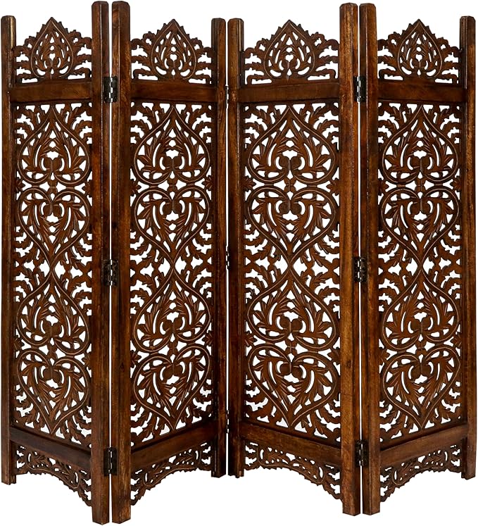 Lightnpro 4-Panel Wood-Heart Room Divider 64" × 48" - Image 5
