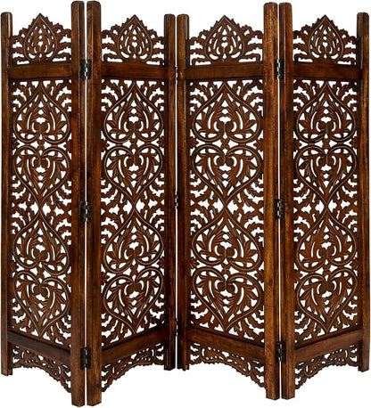 Lightnpro 4-Panel Wood-Heart Room Divider 64" × 48" - Image 5