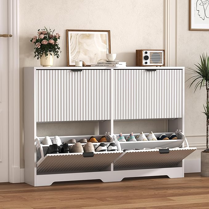 Shoe Cabinet Storage for Entryway by HUANLEGO