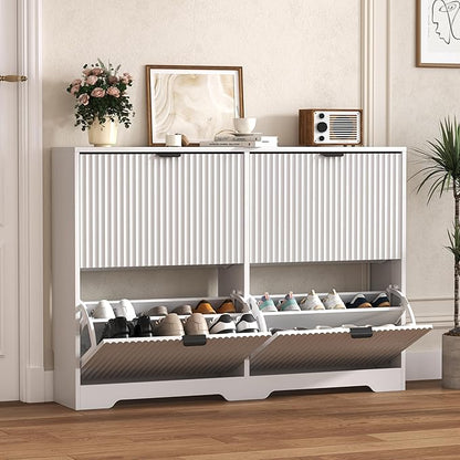 Shoe Cabinet Storage for Entryway by HUANLEGO