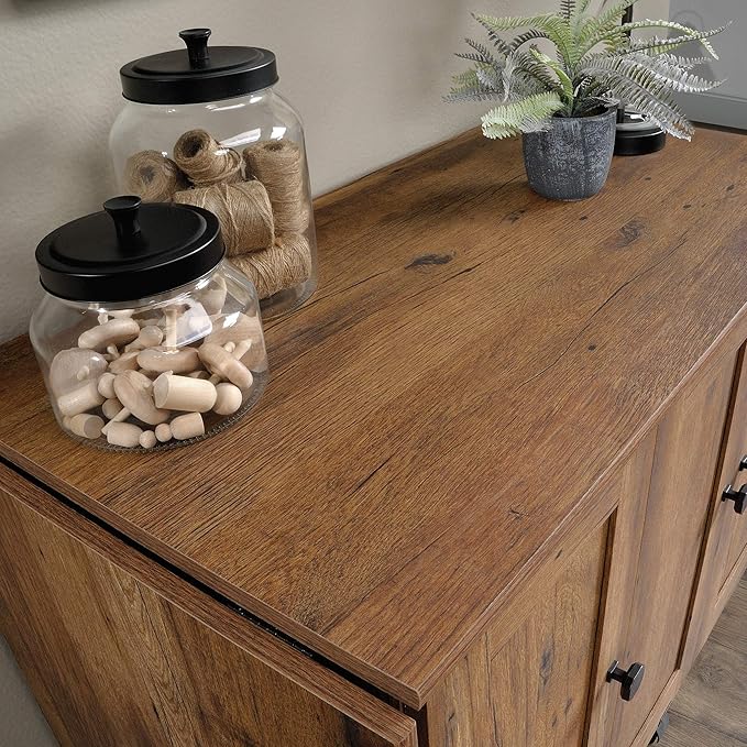 Sauder Miscellaneous Storage Sewing/Craft Cart/ Pantry cabinets, Vintage Oak - Image 6
