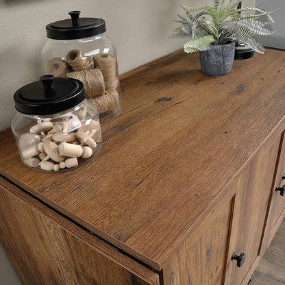 Sauder Miscellaneous Storage Sewing/Craft Cart/ Pantry cabinets, Vintage Oak - Image 6