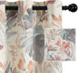 MYSKY HOME 102 inch Long Floral Curtains for Living Room Bedroom Curtains Light Filtering Window Grommet Drapes for Dining Room, 52x102 Inch, Coral and Natural, Set of 2