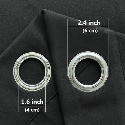 DWCN Black Blackout Curtains Blocking Light Room Darkening Thermal Insulated - Image 3