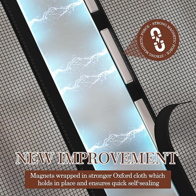 Yotache Magnetic Screen Door Fits Door Size 48 x 96, Screen Size 50" x 97" - Image 3