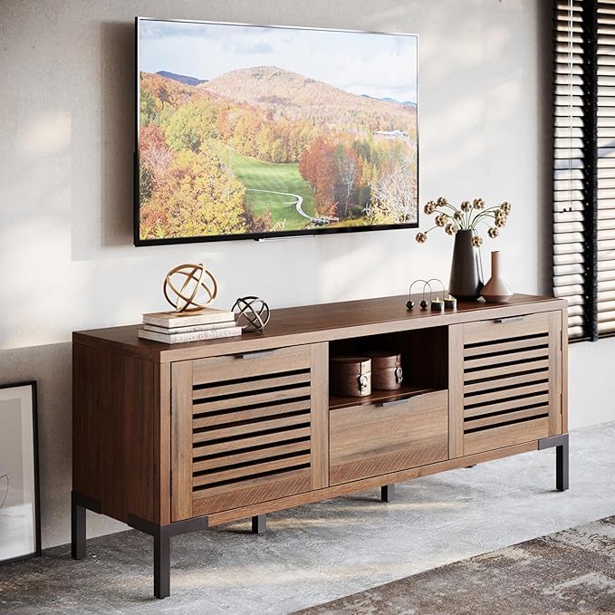Bme Millie Solid Wood TV Stand for TVs up to 65 Inches, Modern Farmhouse TV - Image 8