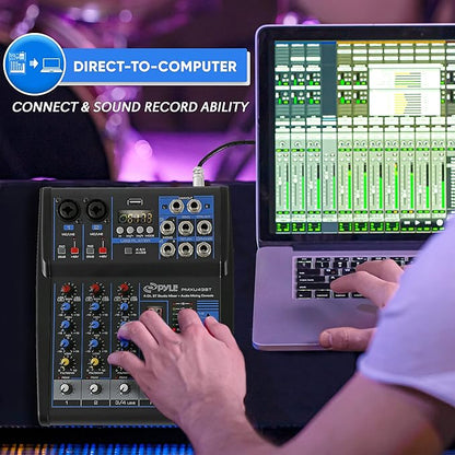 Pyle Professional 4 Channel Audio Mixer - Image 6