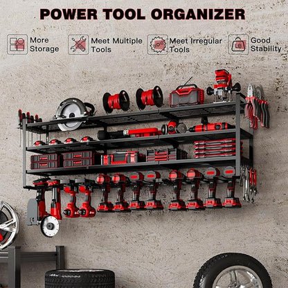 48" Large Power Tools Organizer Wall Mount, 12 Drill Holder - Image 4