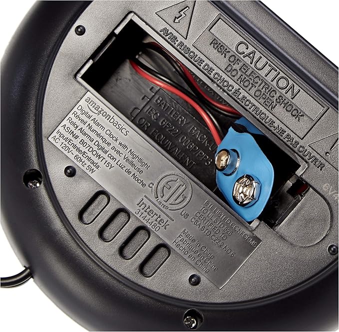 Amazon Basics Small Digital Oval Alarm Clock - Image 5