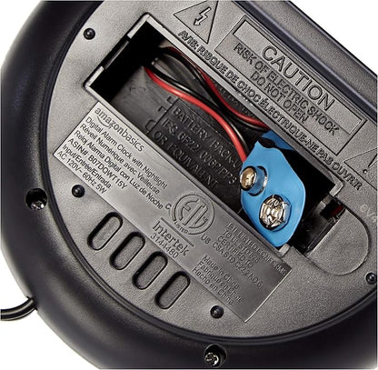 Amazon Basics Small Digital Oval Alarm Clock - Image 5