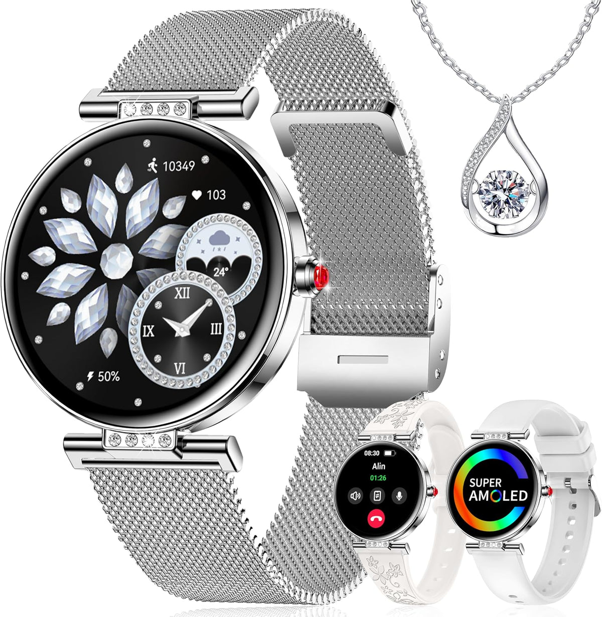 smart watch for women (3 bands) 1.19“ amoled, main product view