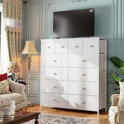 White Dresser for Bedroom Tall Dresser - Image 7
