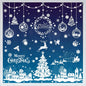 AhfuLife Christmas Window Clings, 244 PCS Reusable Christmas Window Stickers for Glass, 9 Sheets Double Sided Snowflake Xmas Trees Garland Stickers for Xmas Party