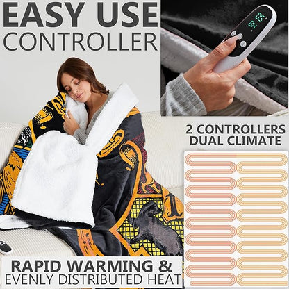 Harry Potter Gifts Heated Blanket Electric, King Size Luxurious Soft Fleece - Image 3