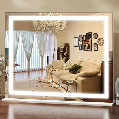 ROLOVE 23x18 Inch Lighted Vanity Mirror, 3-Color Dimmable LED & Touch Control by ROLOVE