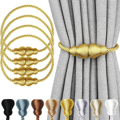 Nieffeiy Magnetic Curtain Tiebacks Outdoor Curtain Tie Backs Rope Decorative by CurtianTiebacks