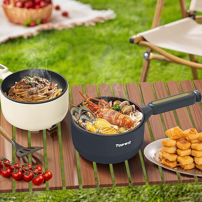 TOPWIT Hot Pot Electric, 2L Multifunctional Electric Pot, Non-Stick Sauté Pan - Image 7