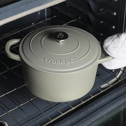 Crock-Pot Artisan 7-Quart Round European Enameled Cast Iron Dutch Oven - Image 6